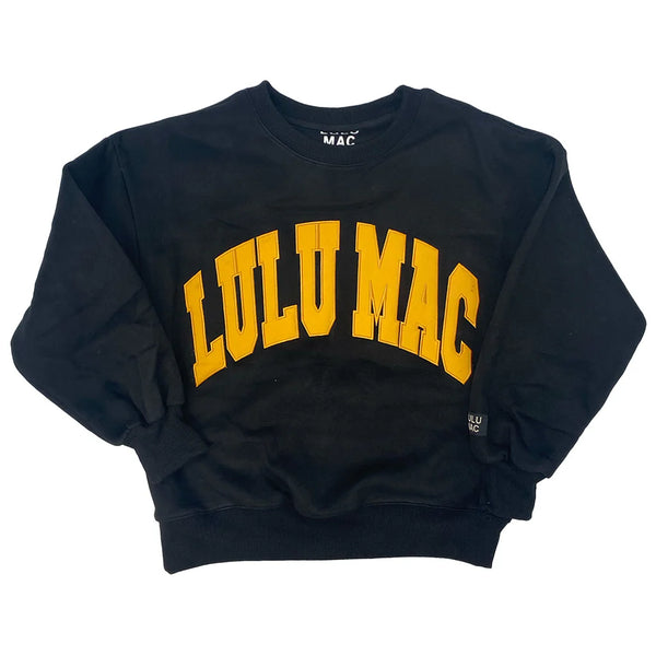 Lulu Mac Sweatshirt Black/Yellow-Stitch