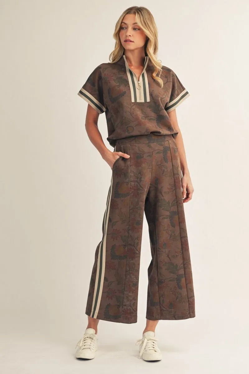 Mocha Meadow Floral Pants