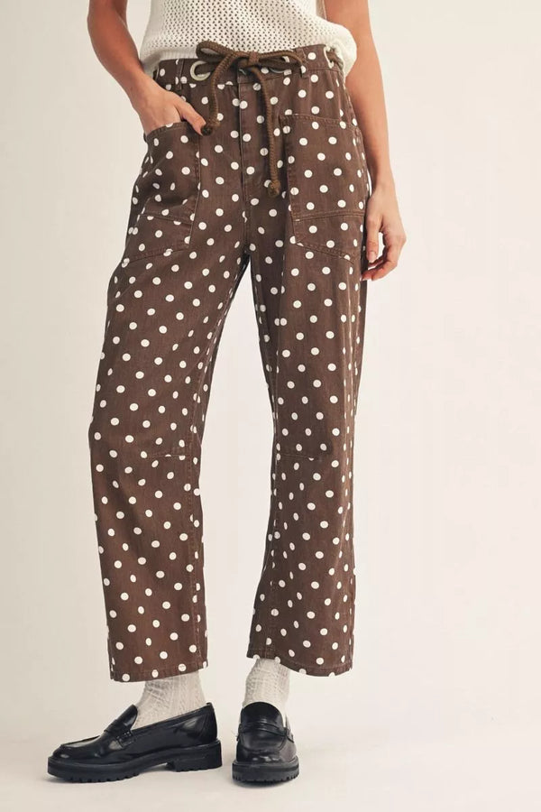 Toffee Dot Drawstring Pants