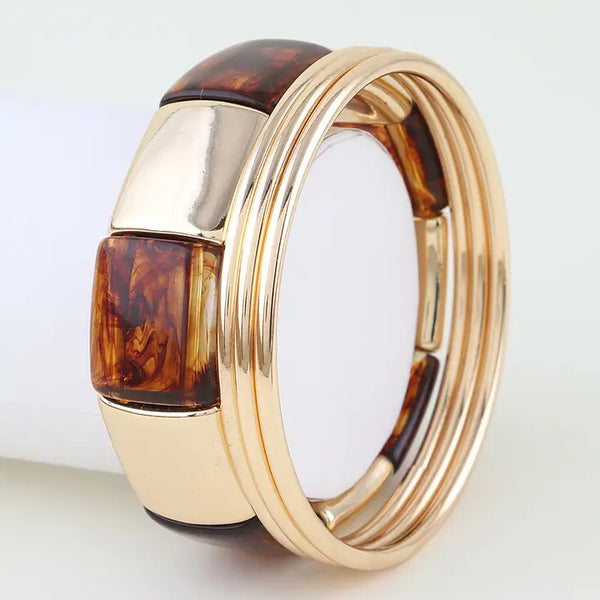 Tortoise & Gold Bracelet Set