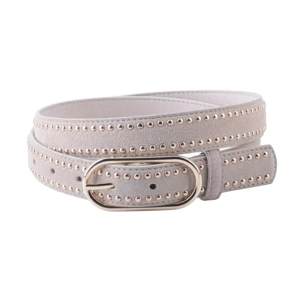 Stud Lined Suede Belt
