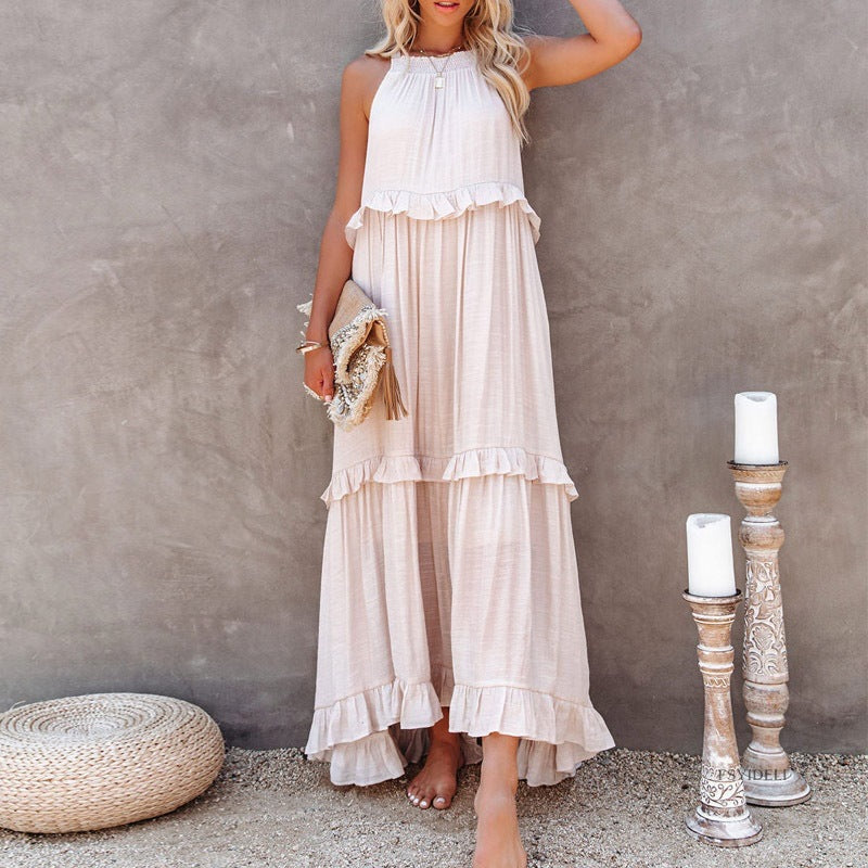 Temperament Long Floor Skirt Cake Skirt Dress - 3 Colors