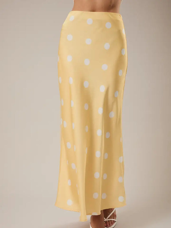 Dot Your Day Satin Skirt