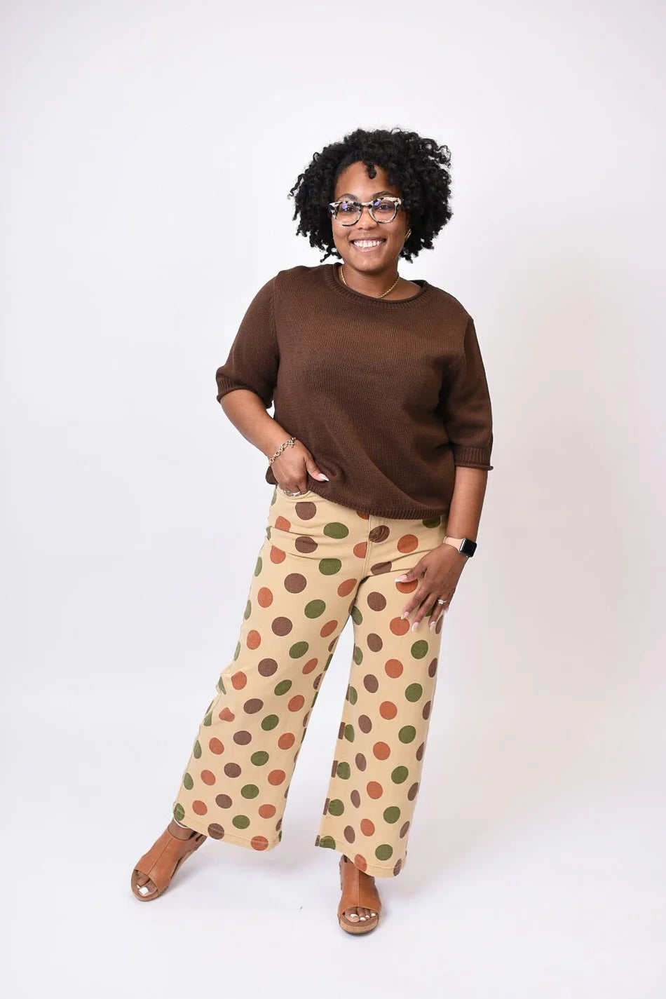 Autumn Dot Wide Leg Pant