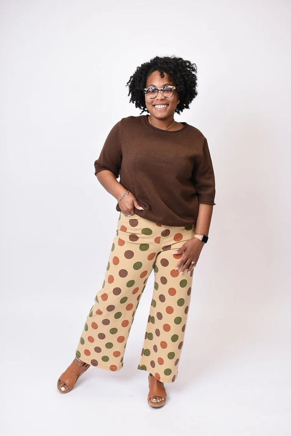 Autumn Dot Wide Leg Pant