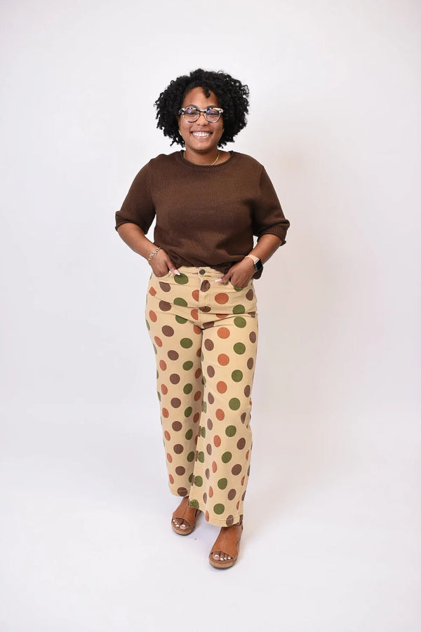 Autumn Dot Wide Leg Pant