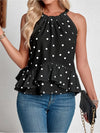Dot Your Way Halter Top, Black