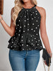 Dot Your Way Halter Top, Black