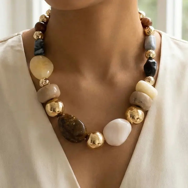 Mosaic Statement Necklace