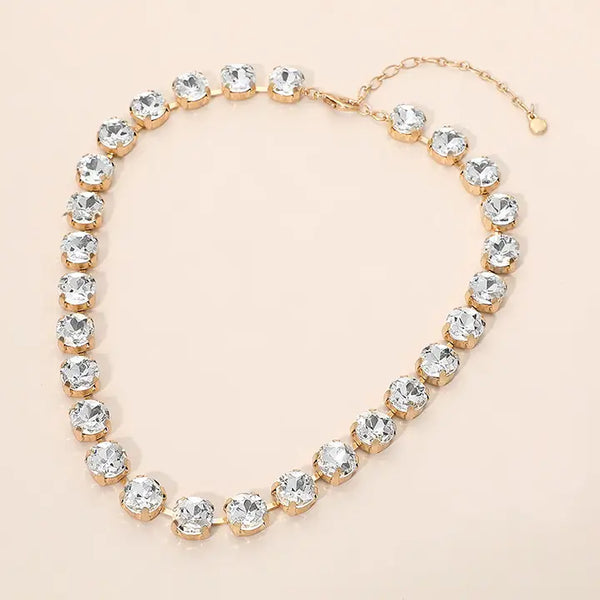 Crystal Elegance Tennis Necklace, Clear