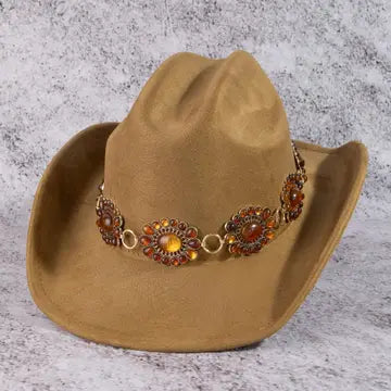 Western Concho Chain Cowboy Hat