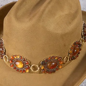 Western Concho Chain Cowboy Hat
