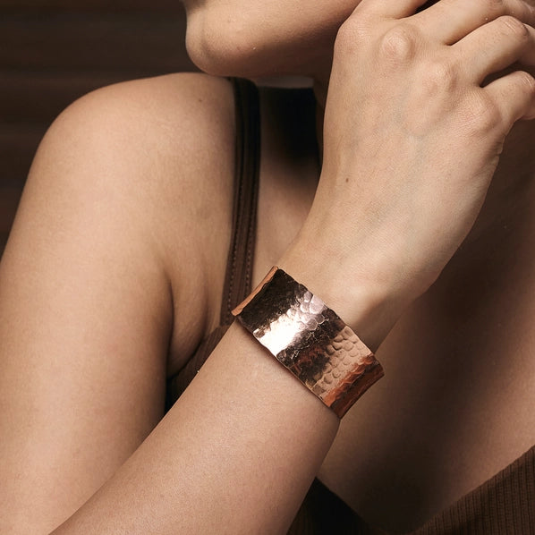 Handcrafted Copper Hammered Cuff