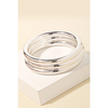 Metallic Triple Bangle Bracelet Set