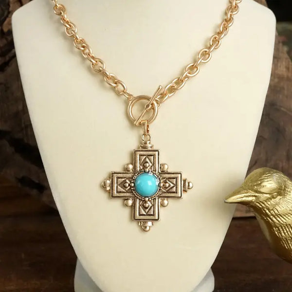 Decorative Cross Necklace