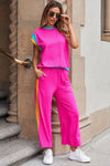 Color Block Detail Two-piece Outfit