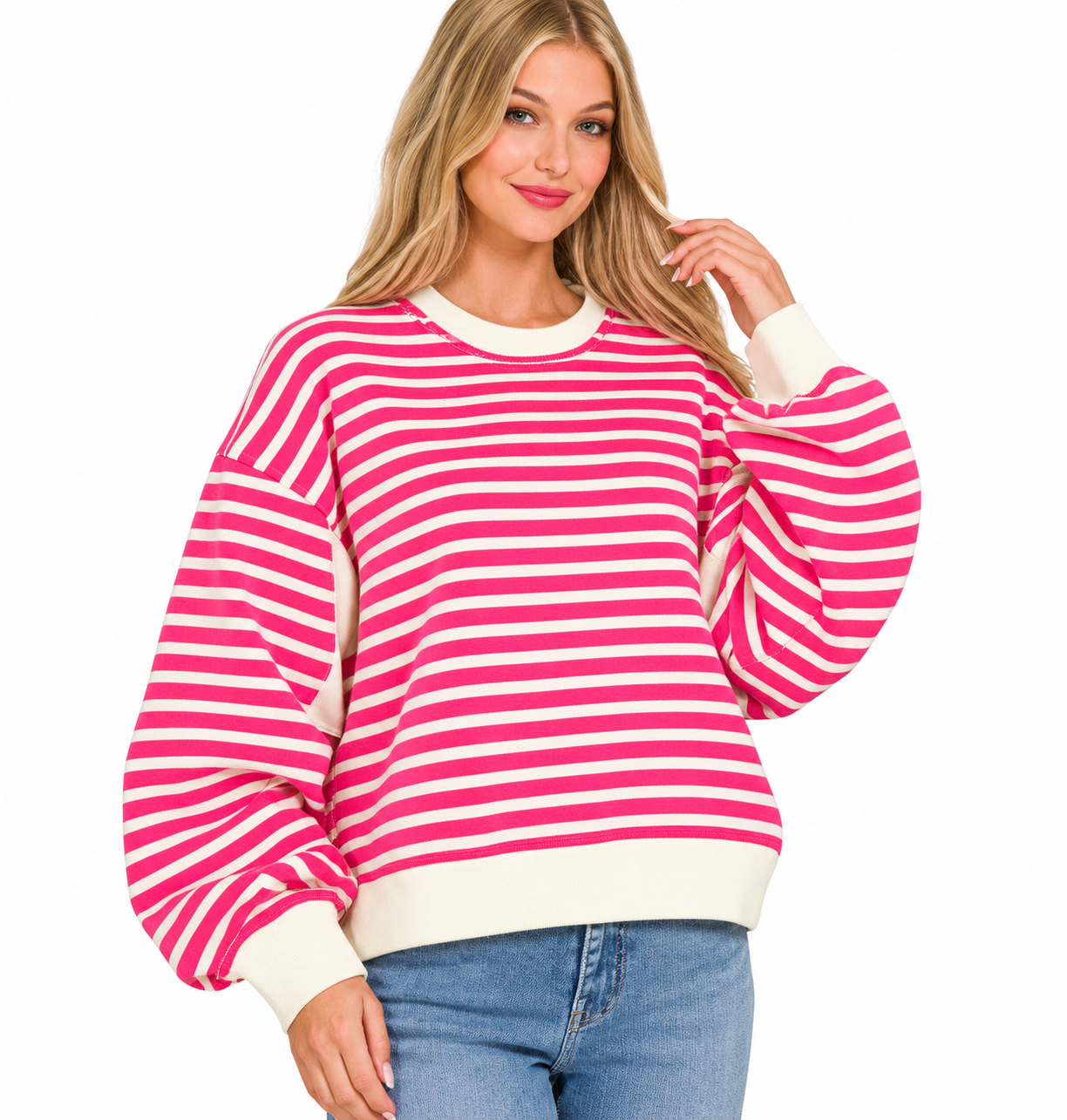 Easygoing Stripe Sweatshirt
