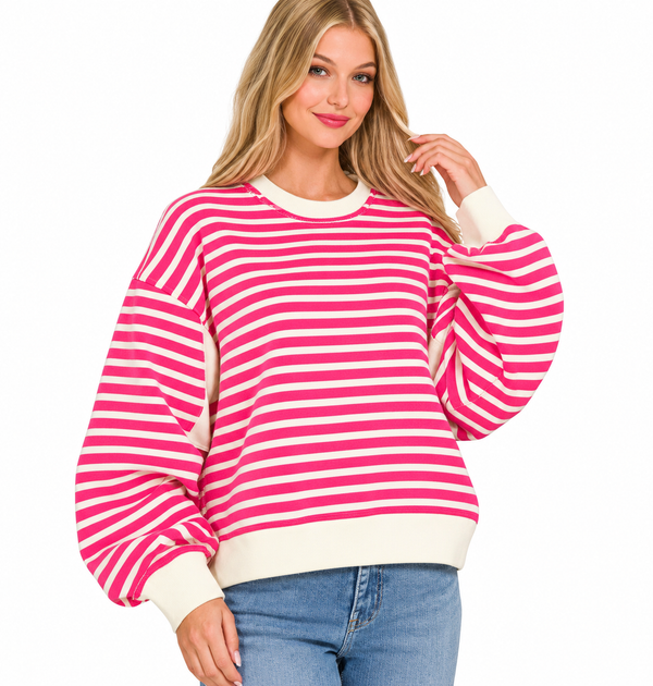 Easygoing Stripe Sweatshirt