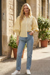 Stripe Me Happy Top, Mustard