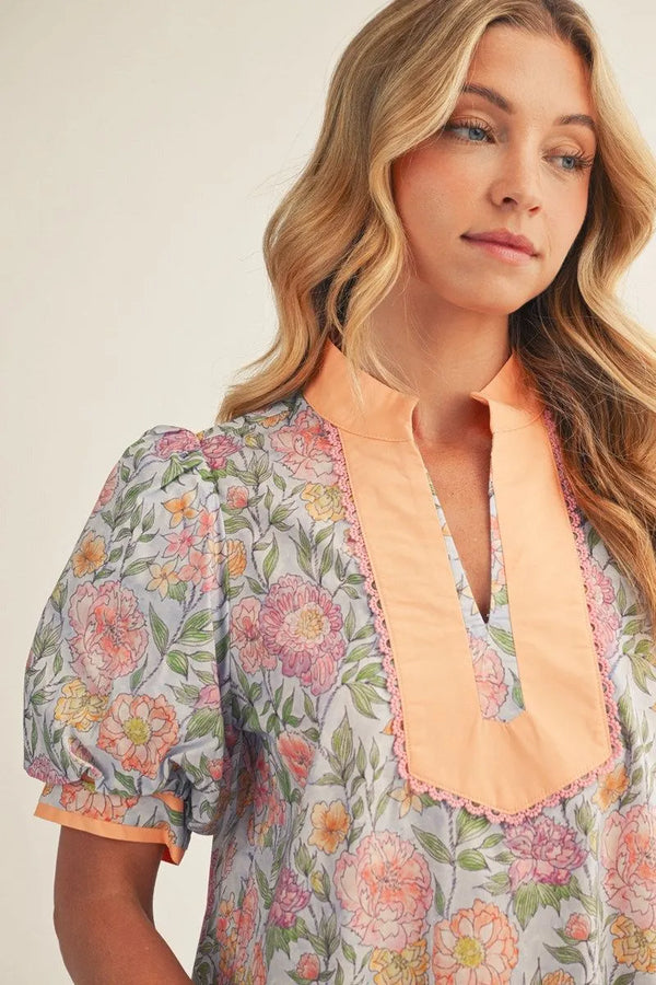 Garden Party Scallop Top