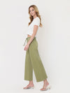Eucalyptus Breeze Cropped Wide Leg Jean