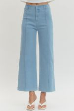 Tailored Ease Wide Leg Pants, Blue