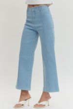 Tailored Ease Wide Leg Pants, Blue