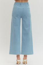 Tailored Ease Wide Leg Pants, Blue