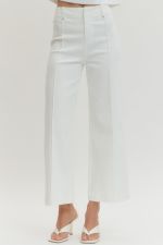 Tailored Ease Wide Leg Pants, White