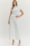 Tailored Ease Wide Leg Pants, White