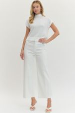 Tailored Ease Wide Leg Pants, White