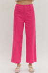 Tailored Ease Wide Leg Pants, Hot Pink