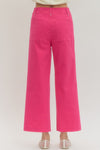 Tailored Ease Wide Leg Pants, Hot Pink