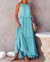 Temperament Long Floor Skirt Cake Skirt Dress - 3 Colors