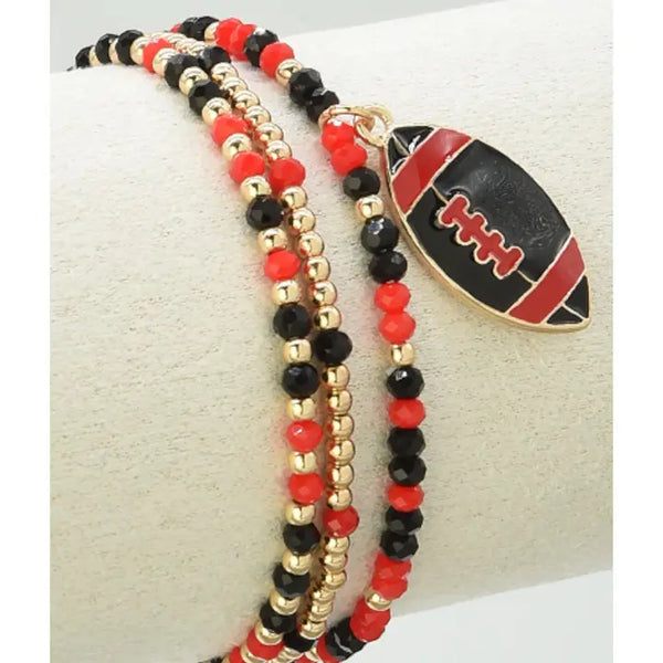 Game Day Stretchy Football Bracelets