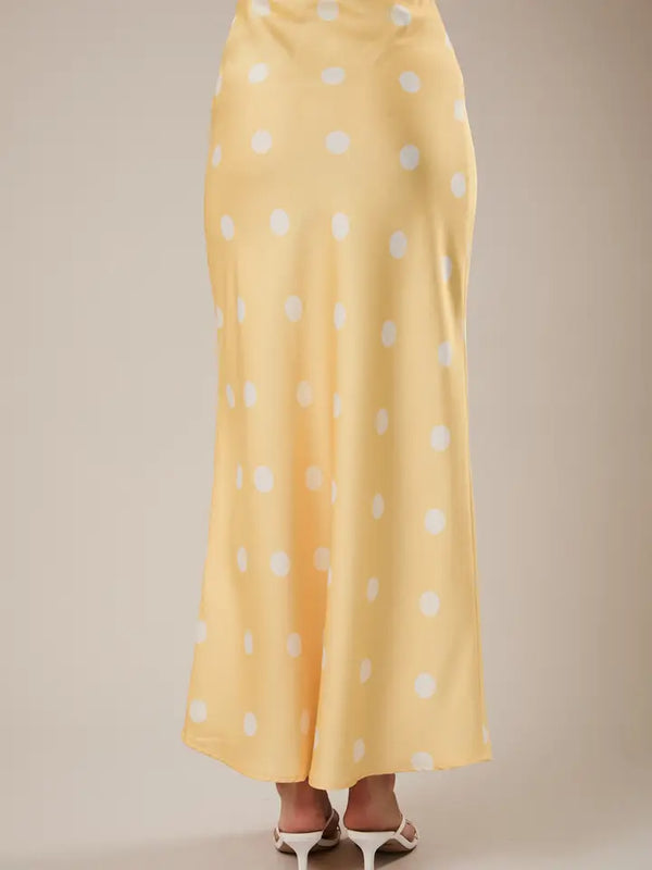 Dot Your Day Satin Skirt