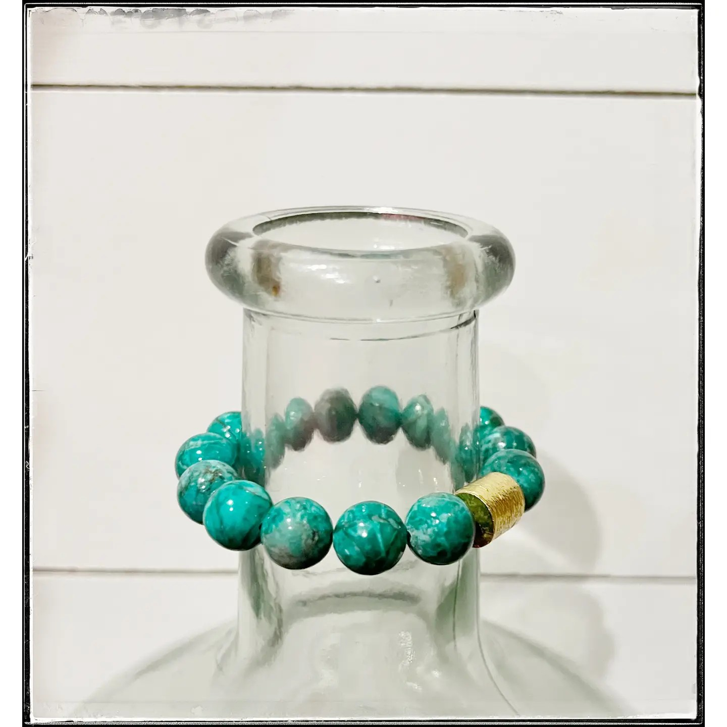 Gemstone Stone Beaded Stretch Bracelet