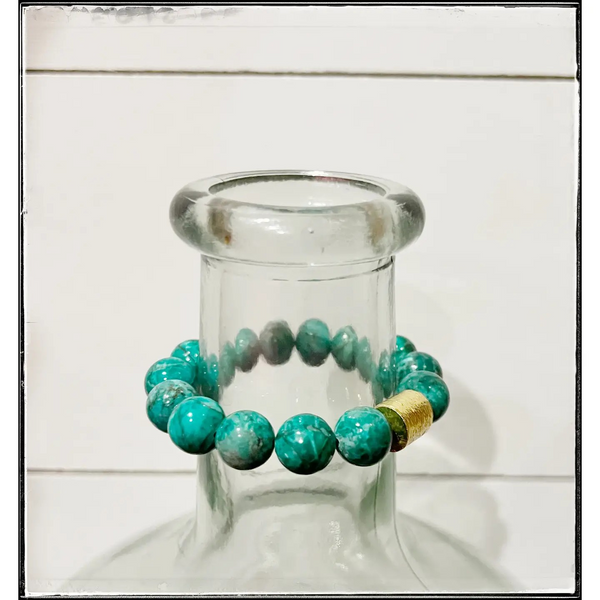 Gemstone Stone Beaded Stretch Bracelet