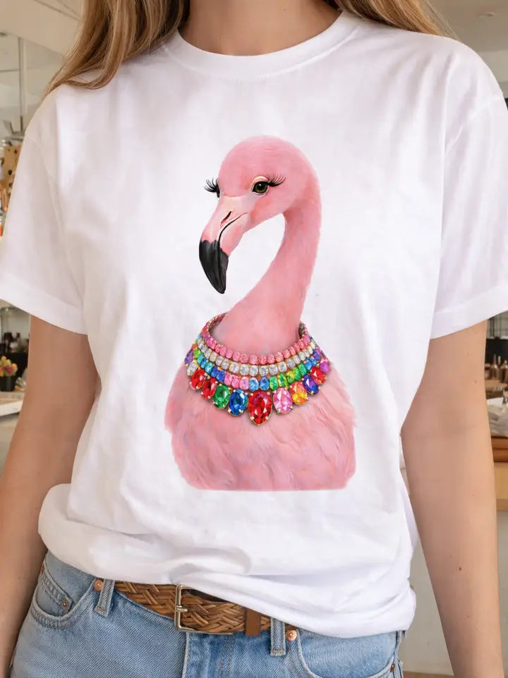 Blinged Flamingo Tee