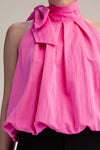 High Neck Ballon Top, Pink