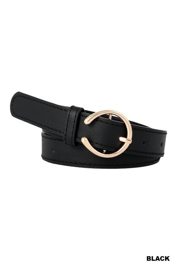 Open Circle Pin Buckle Fashion Belt
