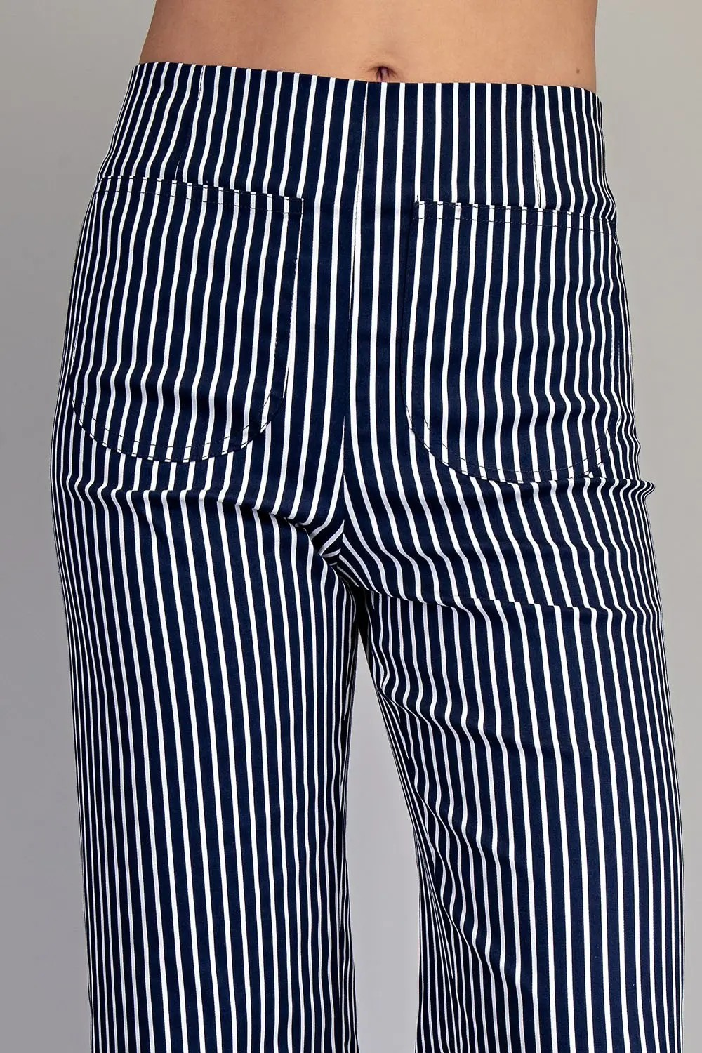 Ruffled Hem Straight Leg Pants