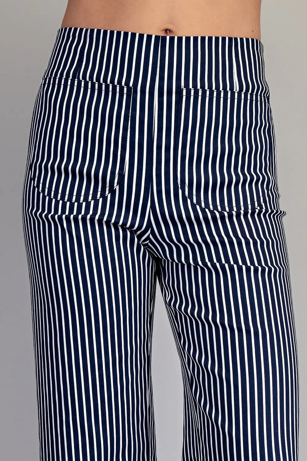 Ruffled Hem Straight Leg Pants