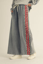 Denim Drawstring Pants