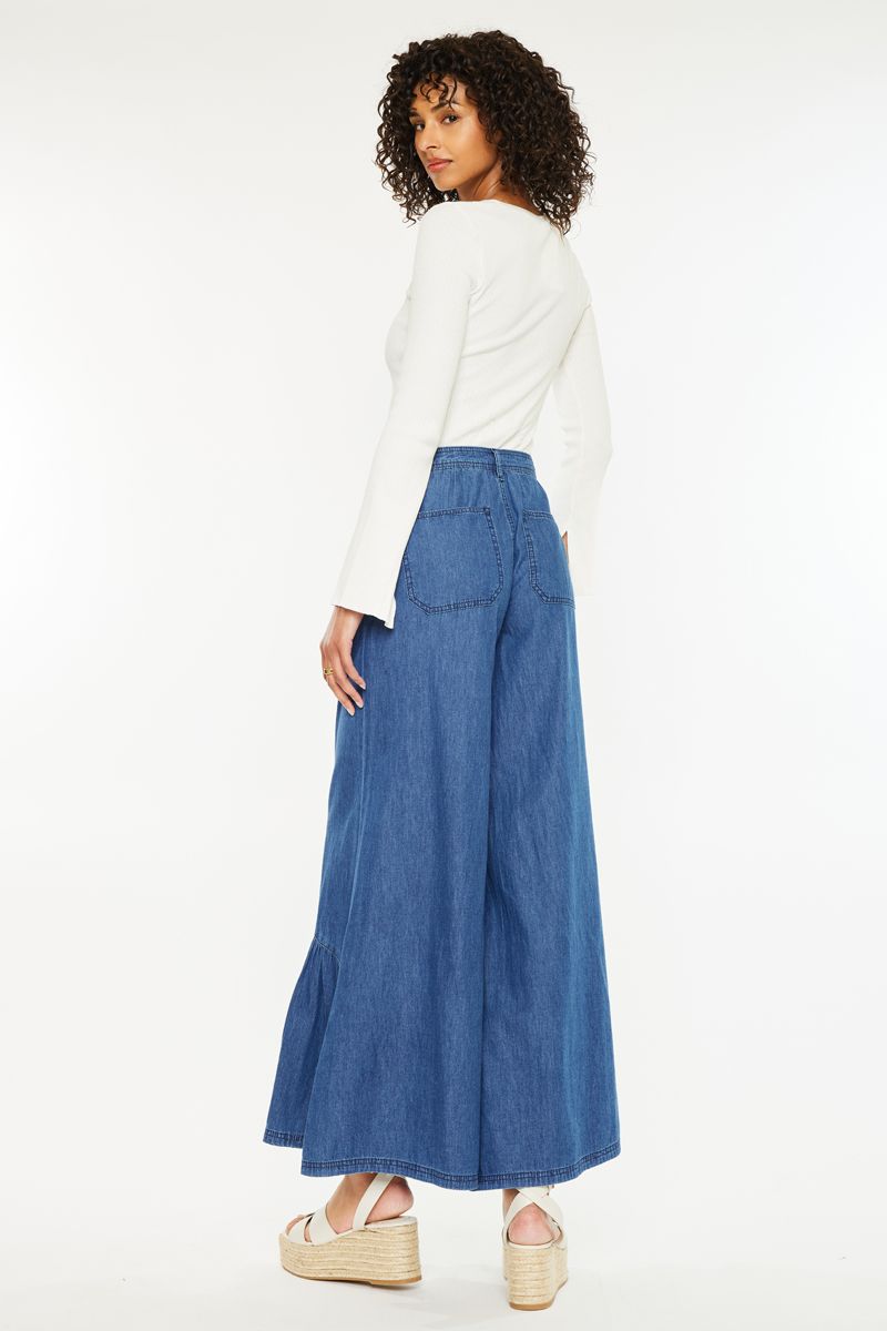 Jeans With Ruffle Bottom KanCan Playful Ruffle Bottom Jeans