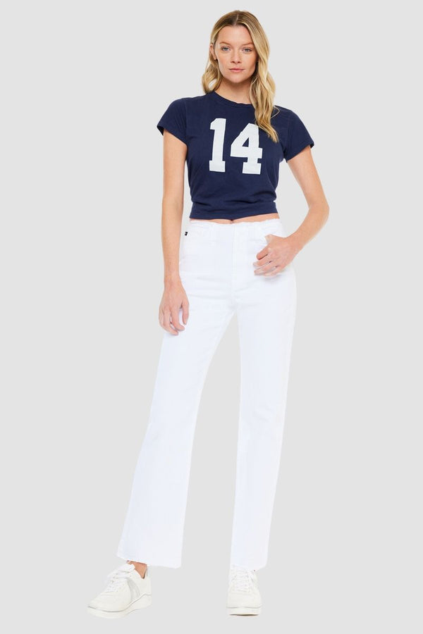 KanCan White Denim with Frayed Edges