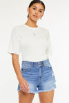 KanCan High Rise Mom Denim Shorts