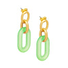 Resin Oval Link Drop Earring