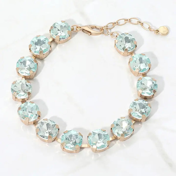 Crystal Elegance Tennis Bracelet, Mint