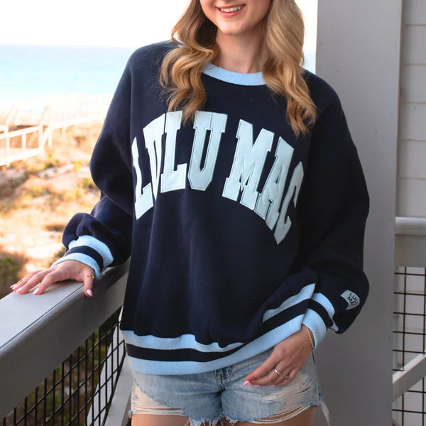 Lulu Mac Color Block, Navy/Light blue